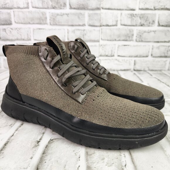 Cole Haan Generation ZeroGrand Men's Size 10 Green Stitchlite Hi-Top Shoe C38335 - Picture 1 of 11